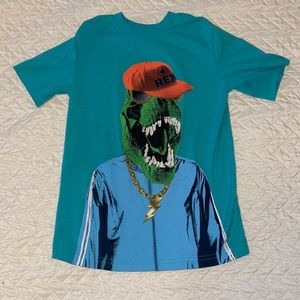 Wonder nation Blue T-Rex Dinosaur Shirt